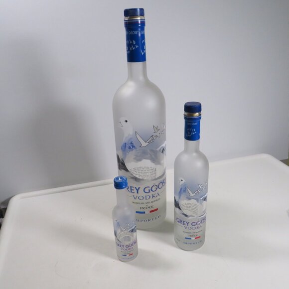 Grey Goose Vodka EMPTY Bottles 50ML, 200ML, 1Liter - Picture 1 of 13
